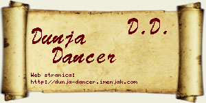 Dunja Dancer vizit kartica